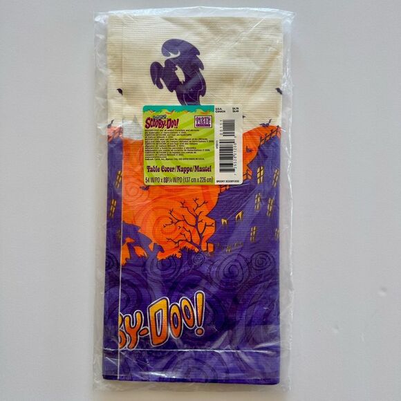 Vintage 2000 SCOOBY-DOO Paper Table Cloth Cover Cartoon Network Halloween Party - Picture 2 of 3